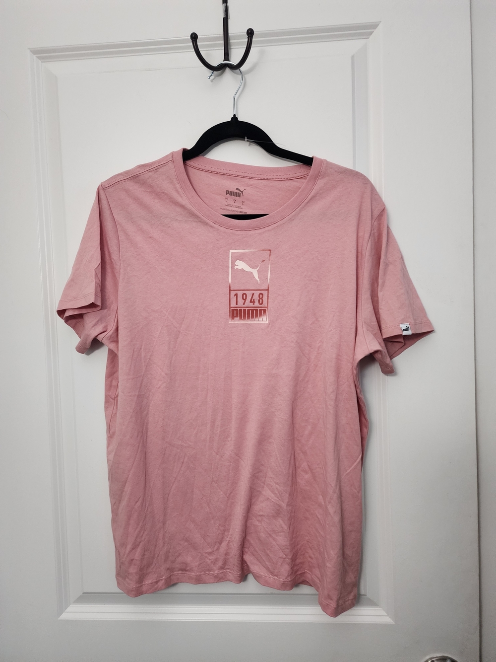 Puma Men's 1948 Logo Crew Neck T-Shirt — Pink
